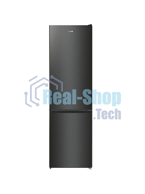 Холодильник Gorenje NRK6202EBXL4 черный матовый двухкамерный 235/96л морозилка снизу, No Frost