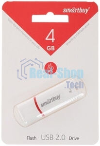 Флешка USB Smartbuy Crown white (SB4GbCRW-W), 4Gb, USB 2.0, R/W 15/5, белый/красный
