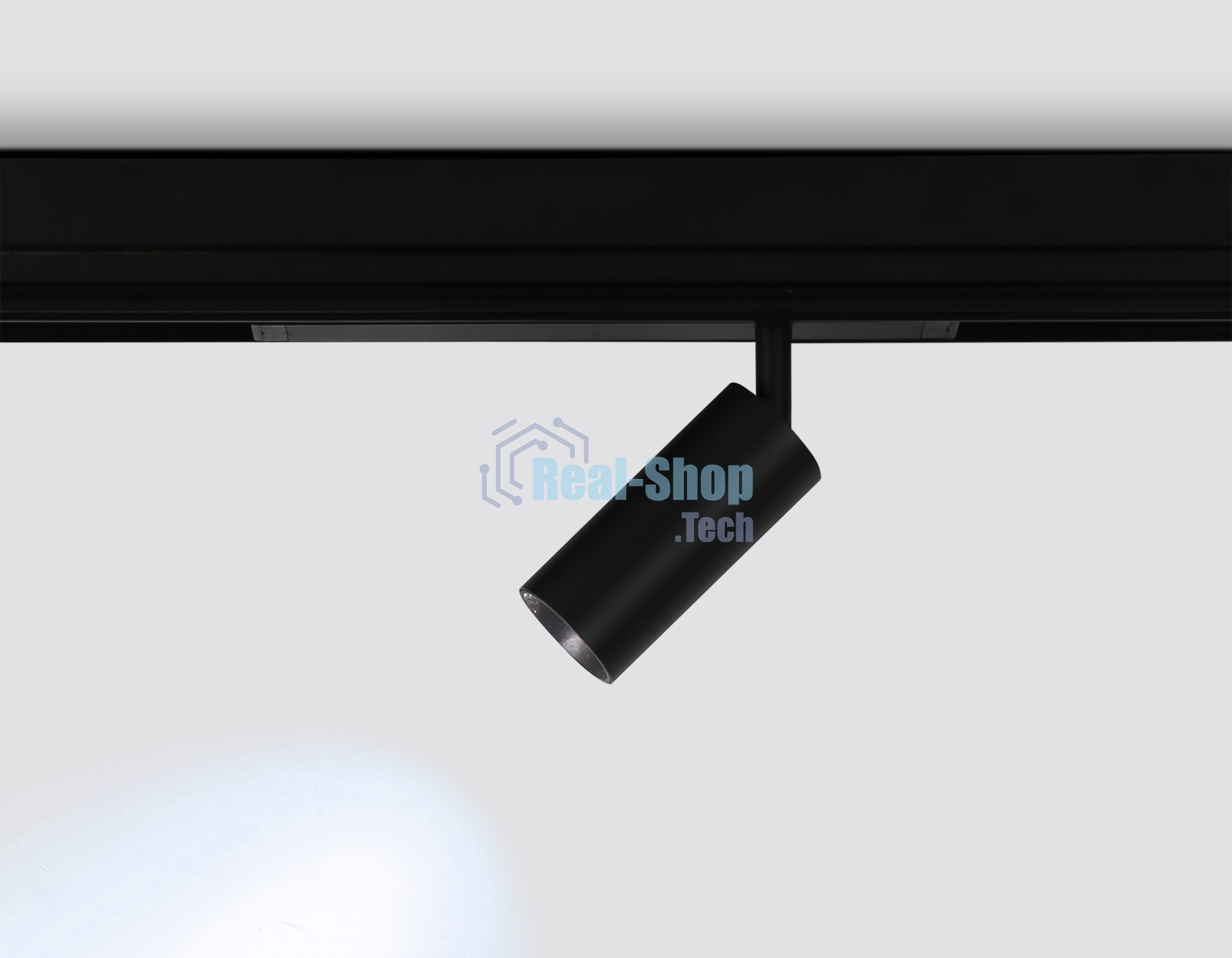 Управляемый светодиодный светильник для шинопровода Magnetic Ambrella light GL1212 BK черный IP20 12W 3000K-6400K 220V 36° D45*100 (Без ПДУ)