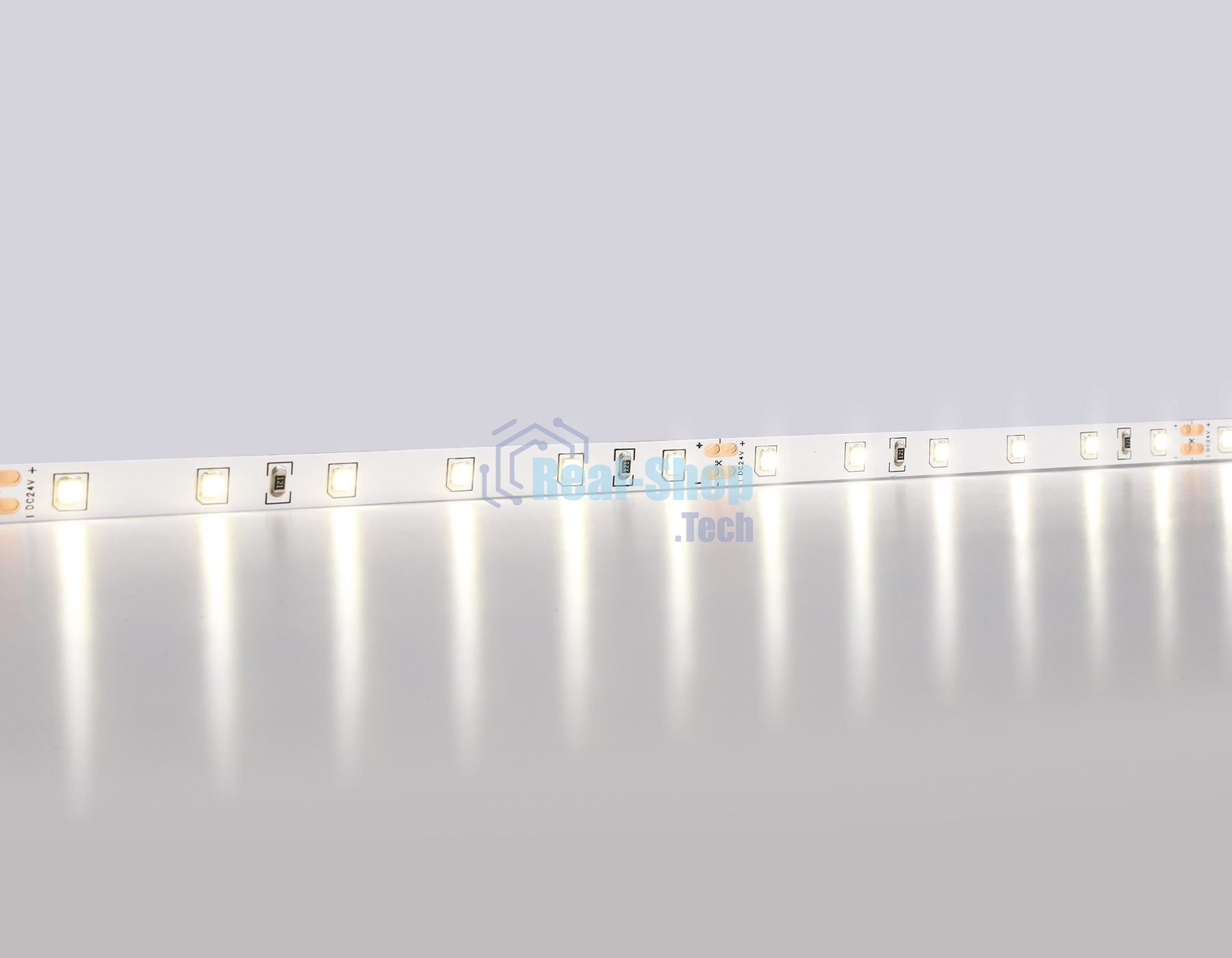 Светодиодная лента Ambrella light GS3002 2835 60Led/ 6W m/ 24V IP20 4500K/ 5000*8*1.2mm (2 конт.)