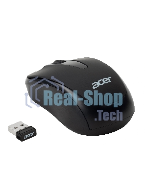 Мышь беспроводная Acer OMR133 черный, 1000 dpi, радиоканал, USB, кнопки - 3