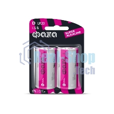Элемент питания алкалиновый LR20 Super Alkaline BL-2 (уп.2шт) ФАZА 4897062858535, 1.5 В
