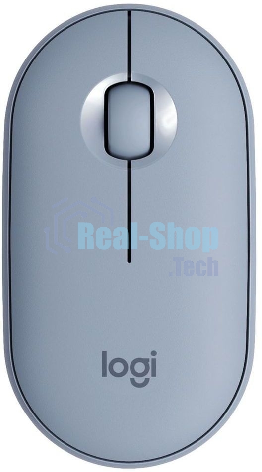 Мышь беспроводная Logitech Pebble M350 серый, 1000 dpi, радиоканал, Bluetooth, USB, кнопки - 3