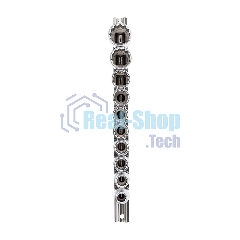 Набор торцевых головок Rexant 1/2, двенадцатигранные, CrV, 10 шт., 10-24 мм