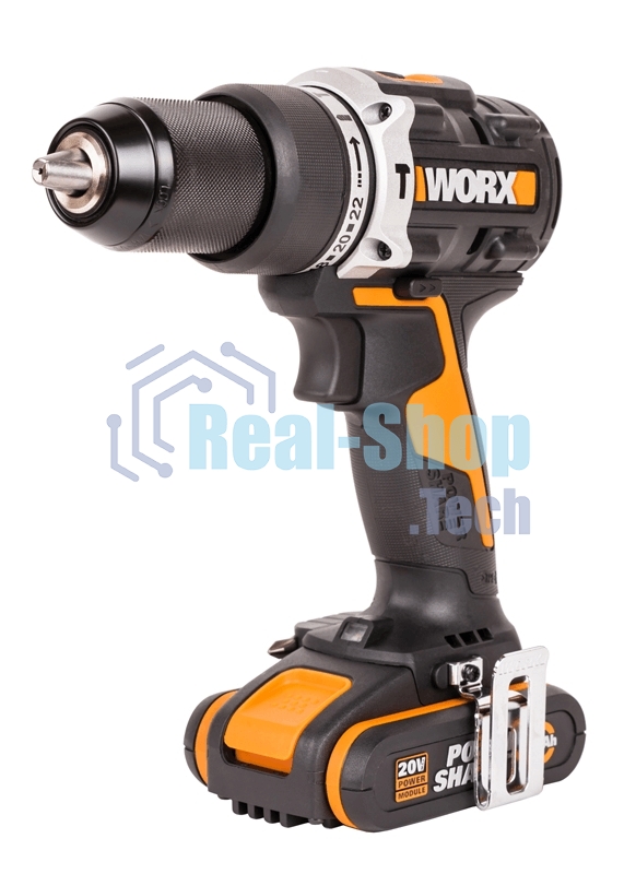 Дрель-шуруповерт Worx WX352, 20 В, 0 Ач, 60 Нм, бесщеточный, ударный