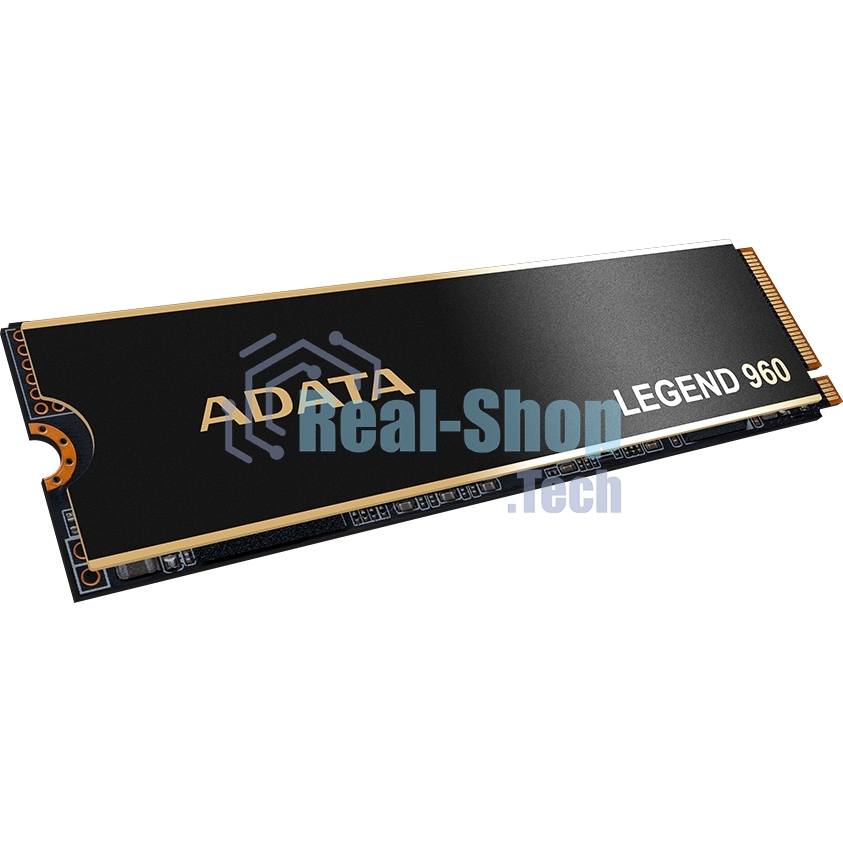 Накопитель SSD ADATA LEGEND 960, 1Tb, PCIe 4.0 x4, M.2 2280, NVMe, R/W 7400/6000, с радиатором