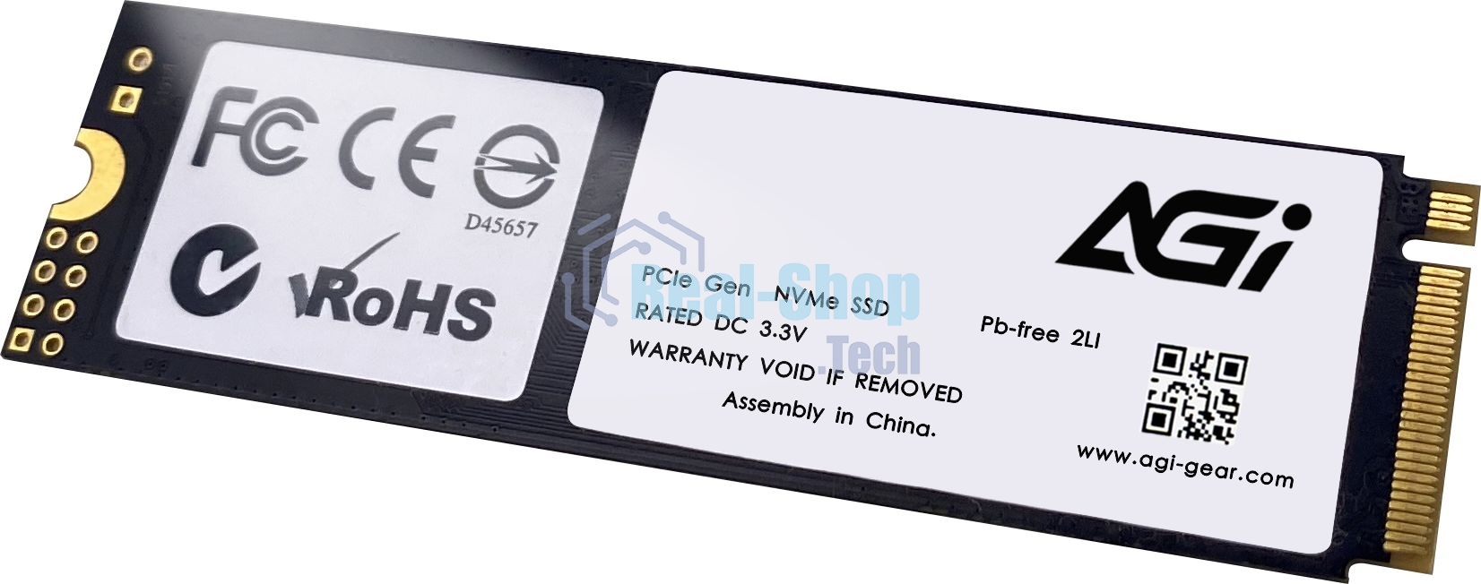 Накопитель SSD AGI AGI1T0G43AI818, 1Tb, PCIe 4.0 x4, M.2 2280, NVMe, R/W 4700/2800