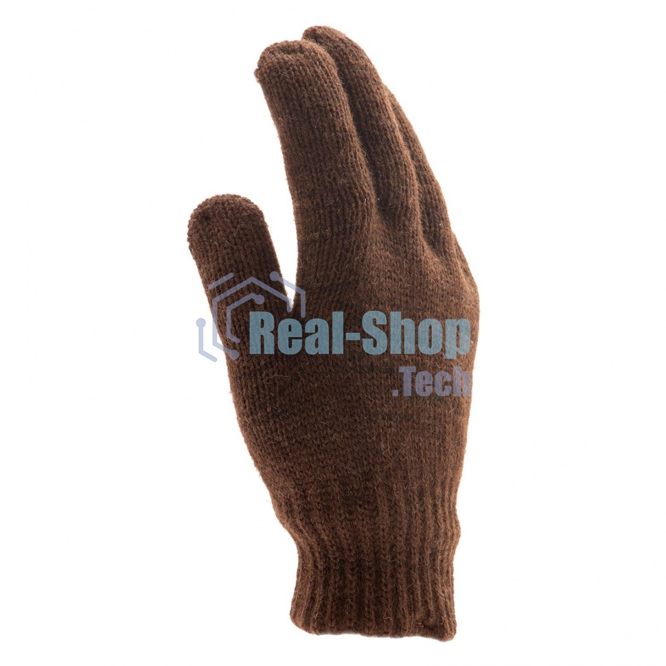 Перчатки трикотажные Сибртех двойные, верблюжья и овечья шерсть, ПВХ покрытие