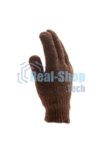 Перчатки трикотажные Сибртех двойные, верблюжья и овечья шерсть, ПВХ покрытие