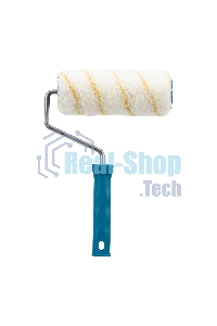 Валик в сборе Matrix полиакрил желтая полоса, 180 мм, ворс 12 мм, D 48 мм, D ручки 8 мм