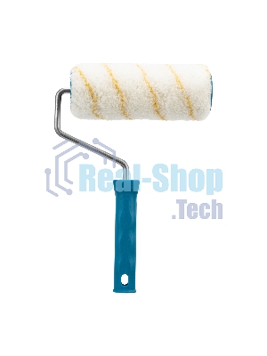 Валик в сборе Matrix полиакрил желтая полоса, 180 мм, ворс 12 мм, D 48 мм, D ручки 8 мм