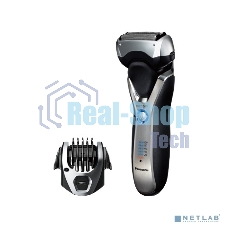 Электробритва сетчатая Panasonic ES-RT77-S520 реж.эл.:3 питан.:аккум. серебристый/черный