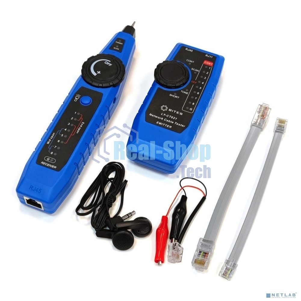 Тестер-трассоискатель кабеля 5bites LY-CT021 UTP, STP, TEL, POE