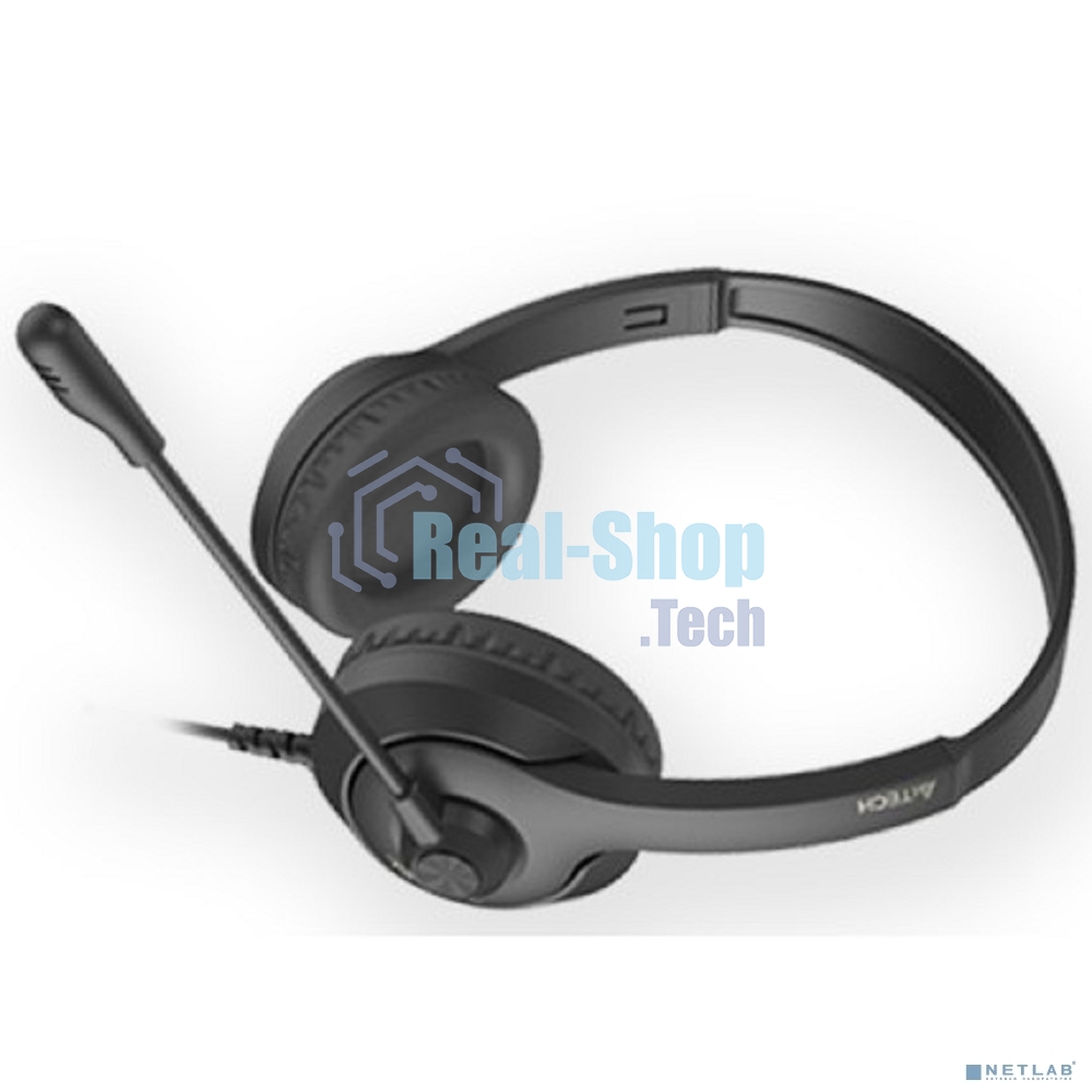Гарнитура проводная с микрофоном A4Tech Fstyler FH100U черный