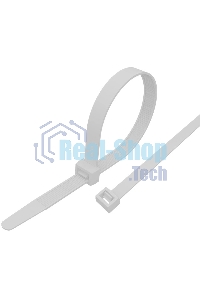 Хомут-стяжка кабельная нейлоновая Rexant 300 x 4,8 мм, белая, упаковка 100 шт.