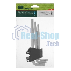 Набор ключей имбусовых Сибртех HEX, 1,5-10 мм, CrV, 9 шт., удлиненные