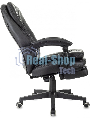 Кресло Бюрократ T-9950MSG-F/BLACK-PU черный, экокожа