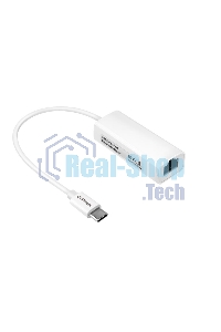 Адаптер GoPower Type-C (m)-RJ-45 (f) 100 мб/с белый (1/100)