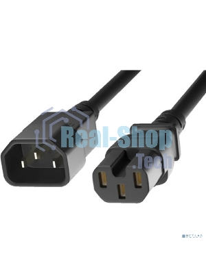 Кабель питания KS-is KS-857B-1.5 IEC-C14 - IEC-C15 1.5м черный
