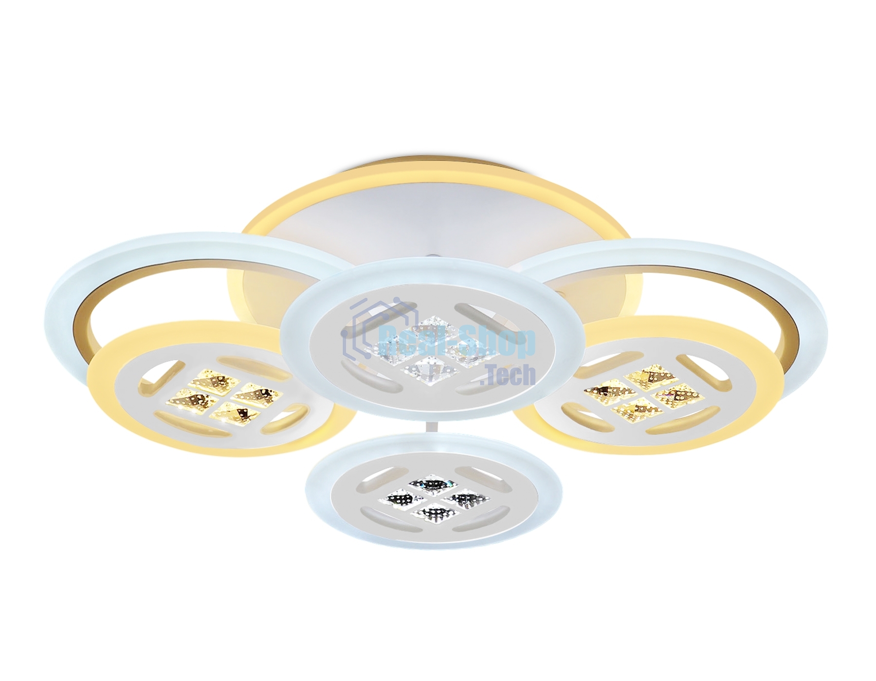 Светильник Ambrella light FA2951/6 WH белый 4200K/3000K+6400K/6400K+3000K 125W 550*405*150 (ПДУ ИК)
