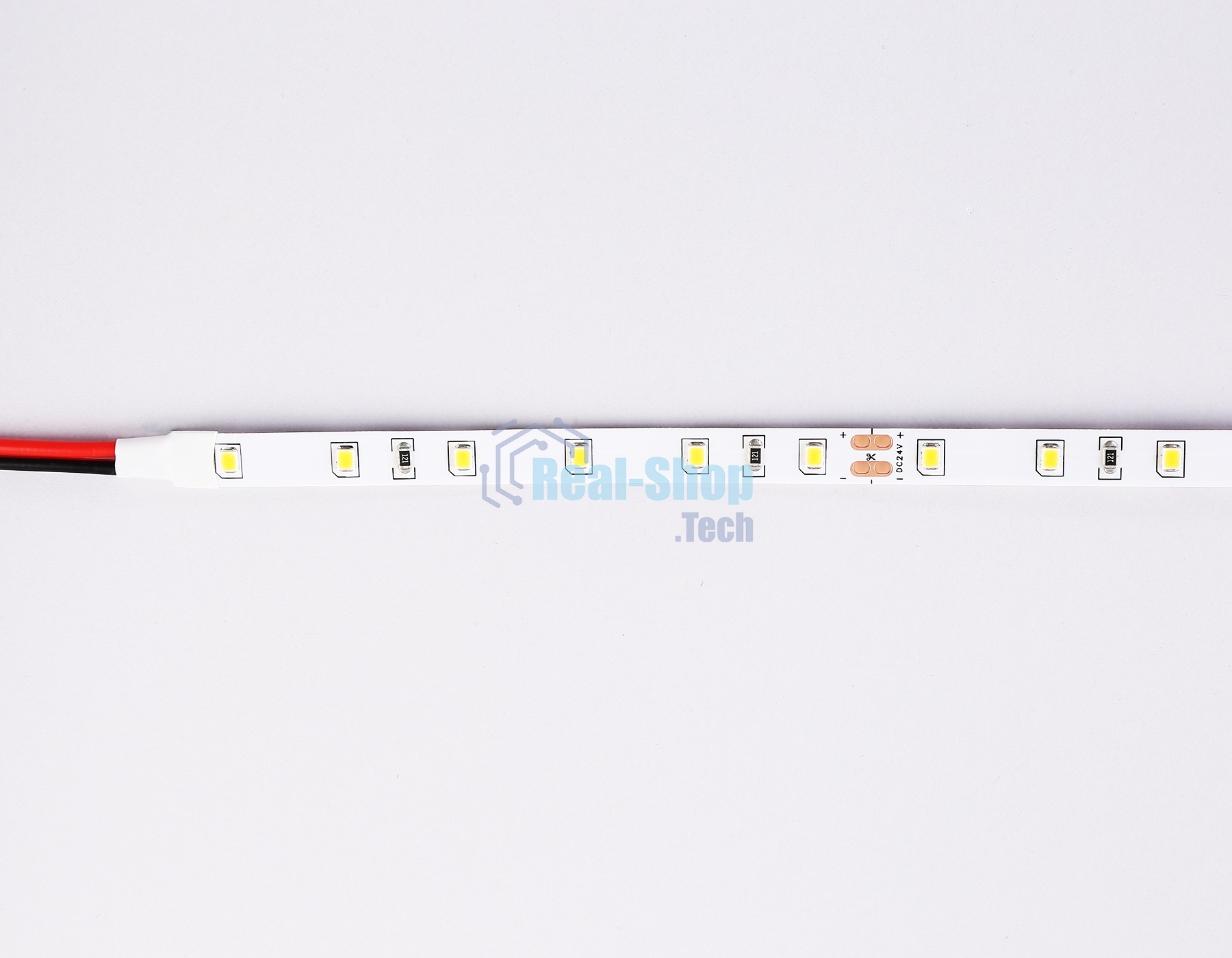 Светодиодная лента Ambrella light GS3002 2835 60Led/ 6W m/ 24V IP20 4500K/ 5000*8*1.2mm (2 конт.)