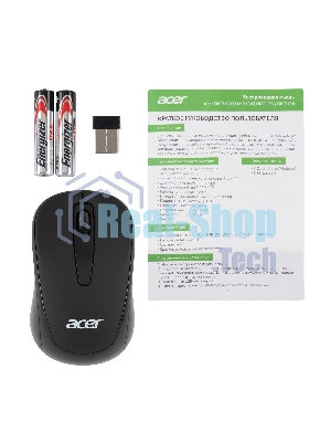 Мышь беспроводная Acer OMR133 черный, 1000 dpi, радиоканал, USB, кнопки - 3