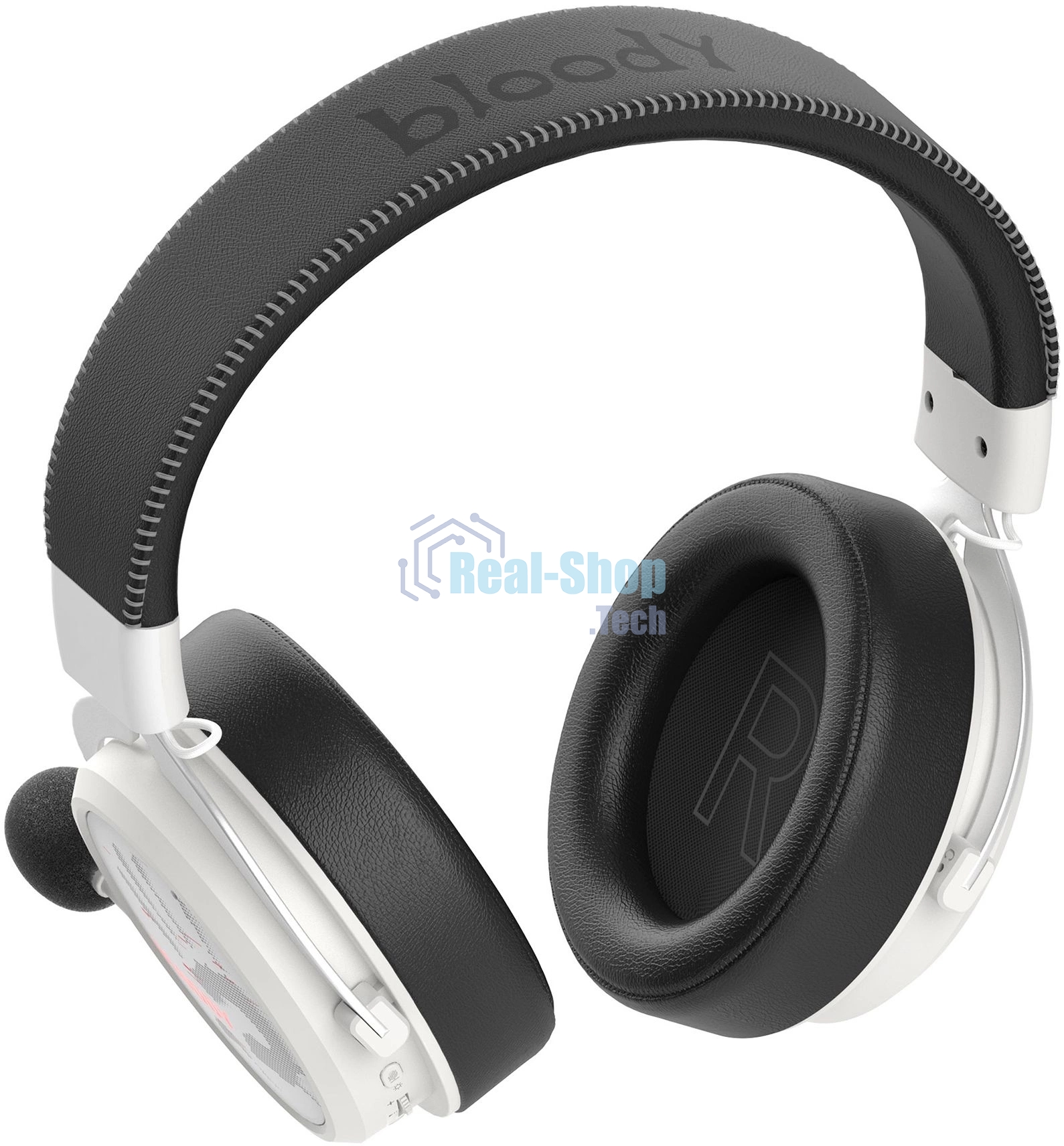 Гарнитура Bloody MR590 Sports Red белый/чёрный, беспроводная + проводная, Bluetooth, до 35 ч