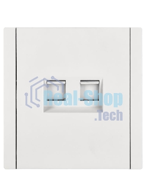 Розетка компьютерная 2-ая RJ45 кат.5E IEK FORTE&PIANO FP233 белый