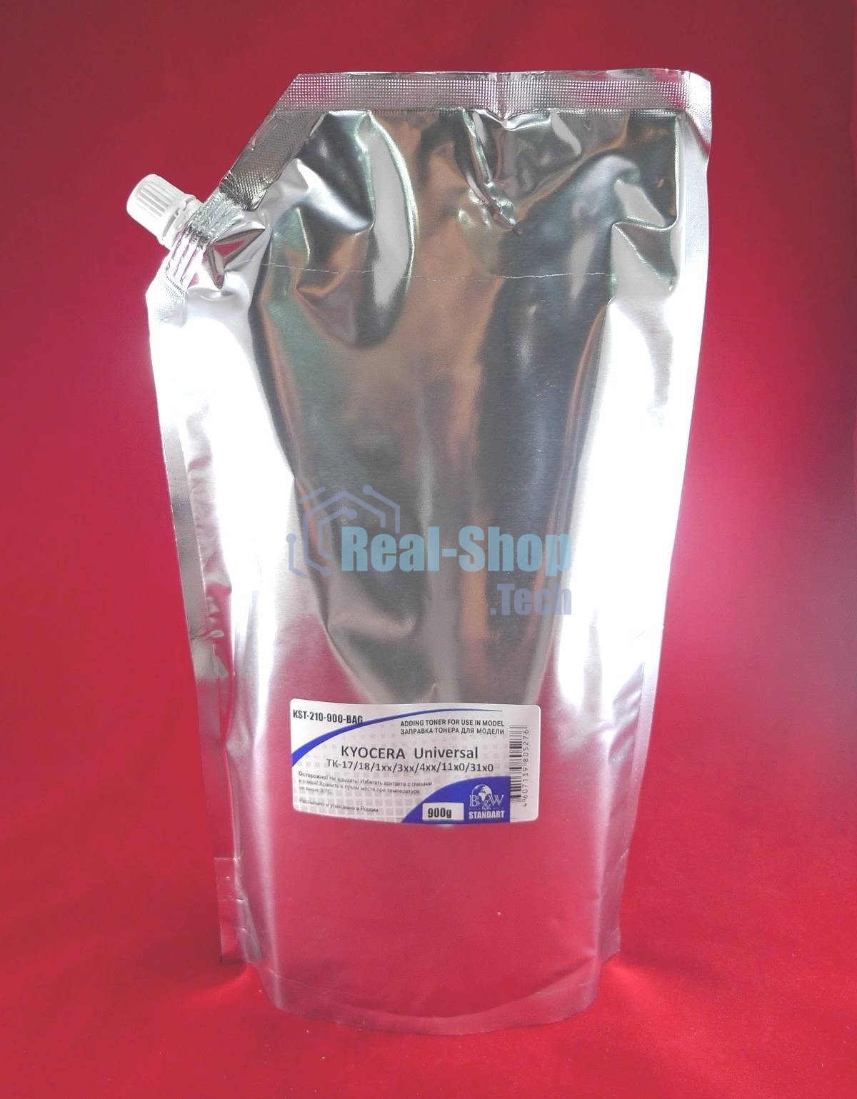 Тонер Kyocera Universal (TK-17/18/20H/100/110/111/112/113/120/122/130/131/132/133/134/140/142/144/170/172/310/312/320/322/330/332/340/342/344/350/352/354/435/475/1110/1120/3110/3130) (OEM совместимый) (пакет 900г) Black&White фас. России