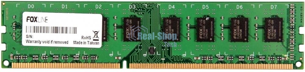 Оперативная память Foxline, DDR3, 4GB, (1x4 GB,), 1333 MHz, CL9, DIMM