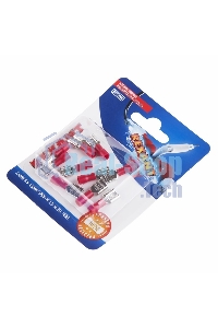 Клемма плоская Rexant, изолированная гнездо - 7.4 мм, 0.5-1.5 мм², (РПи-м 1.5-(6.3)/РПИм 1,25-250/FDD1.25-250), в упак. 10 шт.