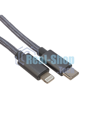 Кабель Rexant Type-C - Lightning PD/1м/nylon/gray