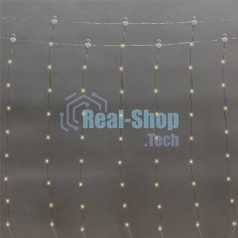 Гирлянда Neon-night Светодиодный дождь из росы 3х2м, теплый белый, USB + пульт управления, с крючками для крепления