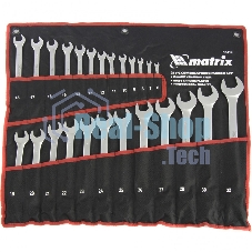 Набор ключей комбинированных Matrix, 6 - 32 мм, 25шт., CrV, матовый хром