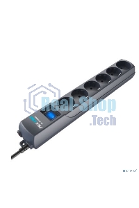 Сетевой фильтр Surge protector Pilot S Max (5 euros + 1GP), 15A/3.5kVA, automatic, 3 m, graphite