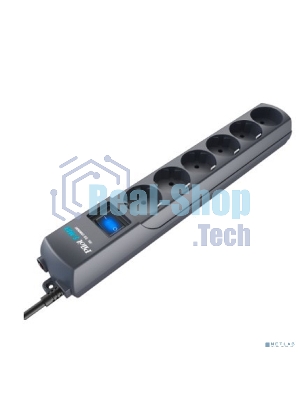Сетевой фильтр Surge protector Pilot S Max (5 euros + 1GP), 15A/3.5kVA, automatic, 3 m, graphite