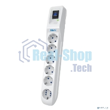 Сетевой фильтр Pilot L GP 6 розеток (5 евро + 1GP) 1.8 м/Surge protector Pilot L GP 6 sockets (5 Euro + 1GP) 1.8 m белый