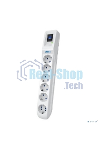 Сетевой фильтр Pilot L GP 6 розеток (5 евро + 1GP) 1.8 м/Surge protector Pilot L GP 6 sockets (5 Euro + 1GP) 1.8 m белый