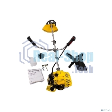 Газонокосилка Champion Т433 Мощность двигателя 1.25/1.7 кВт/л.с, Вес без режущей насадки 8,2 кг, Объем двигателя 42,7 см3, Объем топливного бака 950 мл, Максимальный расход топлива 610 г/кВт•ч/мл/ч, Тип рукоятки U-образная, штанга прямая Разъемная, Длина 