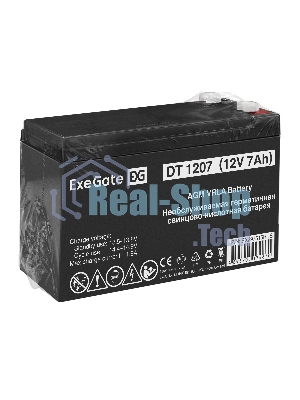 Аккумуляторная батарея ExeGate DT 1207 (12V 7Ah, клеммы F2)