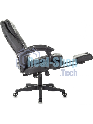 Кресло Бюрократ T-9950MSG-F/BLACK-PU черный, экокожа