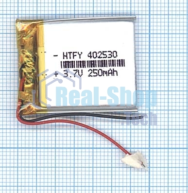 Аккумулятор Li-Pol (батарея) 4x25x30мм 2pin 3.7V/250mAh