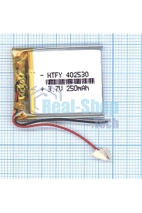Аккумулятор Li-Pol (батарея) 4x25x30мм 2pin 3.7V/250mAh