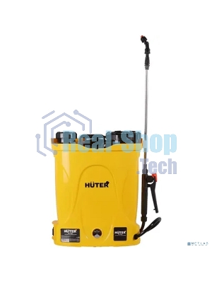 Опрыскиватель аккумуляторный Huter SP-12AC, аккумуляторный, ранцевый, 12л, желтый/черный