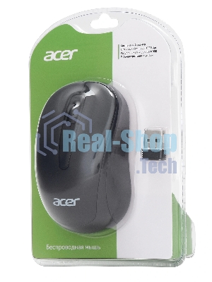 Мышь беспроводная Acer OMR133 черный, 1000 dpi, радиоканал, USB, кнопки - 3
