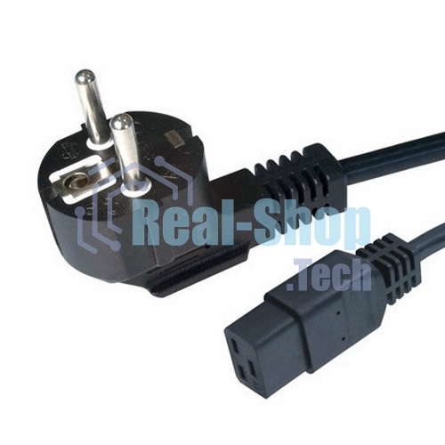 Кабель питания для UPC Gembird/Cablexpert, 1.8м, Schuko-С19, 16А, черный, с заземлением(PC-186-C19)