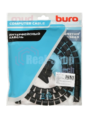 Кабельный органайзер Buro Spiral Hose 15x1500мм черный