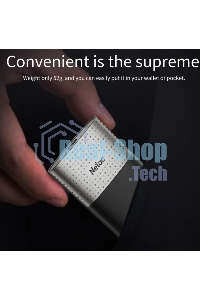 Внешний SSD Netac Z9, 500 Gb, USB 3.2 Gen 2 Type-C, R/W 550/480, черный