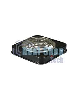 Плита настольная электрическая Blackton Bt HP102B чёрный, 1 кВт, ТЭН, конфорки - 1, нержавеющая сталь, поворотные переключатели