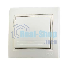 Выключатель LEZARD 701-0303-100серия скр.проводки Мира 1клавиша кремовый со вст.